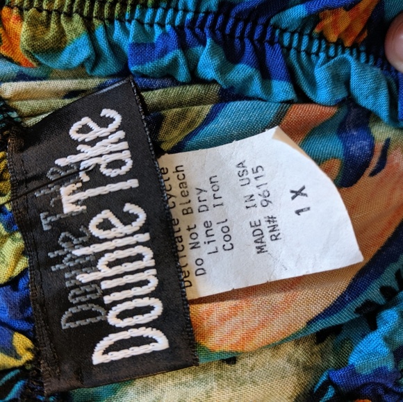 Colorful flowy luau shirt Double Take size 1x - Picture 3 of 7